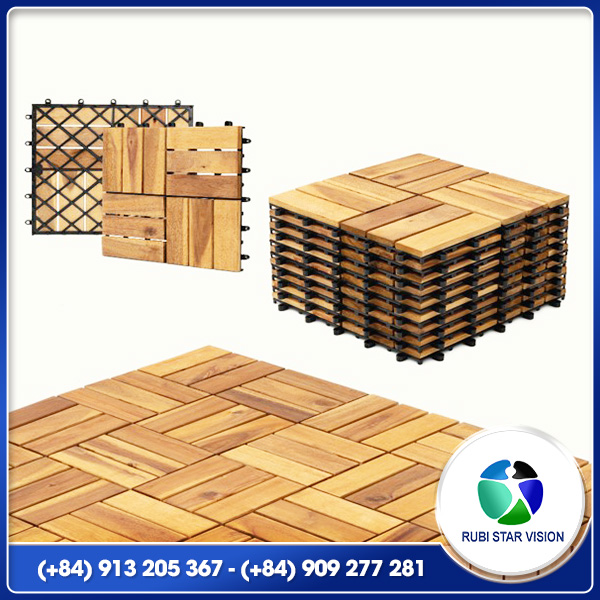 Deck tile - Acacia - 12 slats